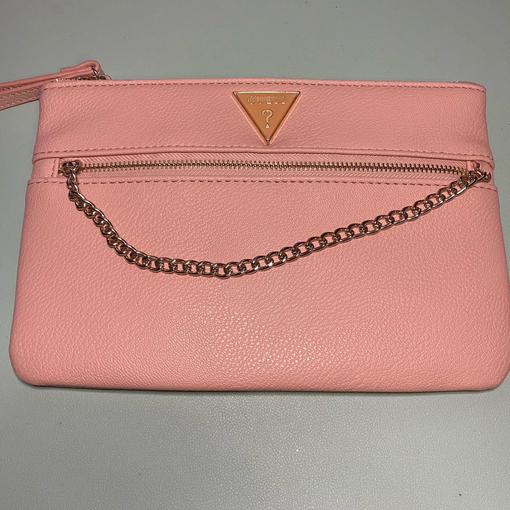 Blush guess clutch purse